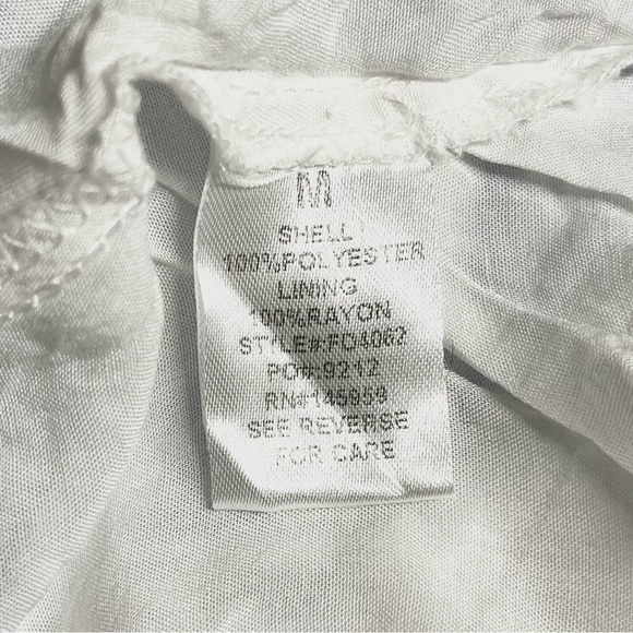 Dress Forum White and Blue Striped Textured Shoulder Tie Dress - Picture 9 of 10